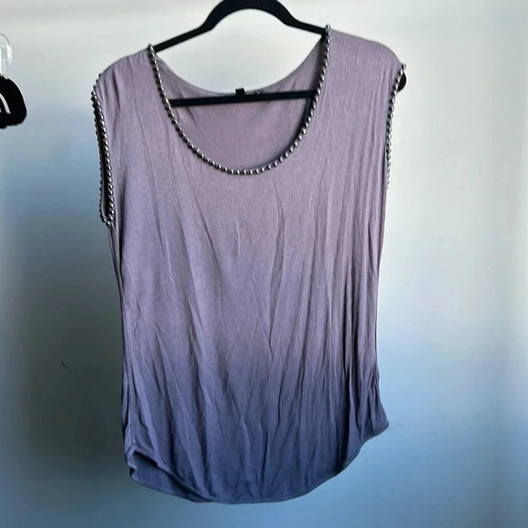 Milano Gray Shirt with Beaded Collar | Beaded Collar | Gray Shirt | Gray - Picture 1 of 7